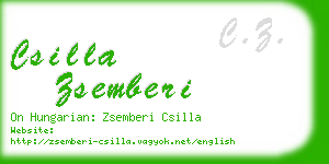 csilla zsemberi business card